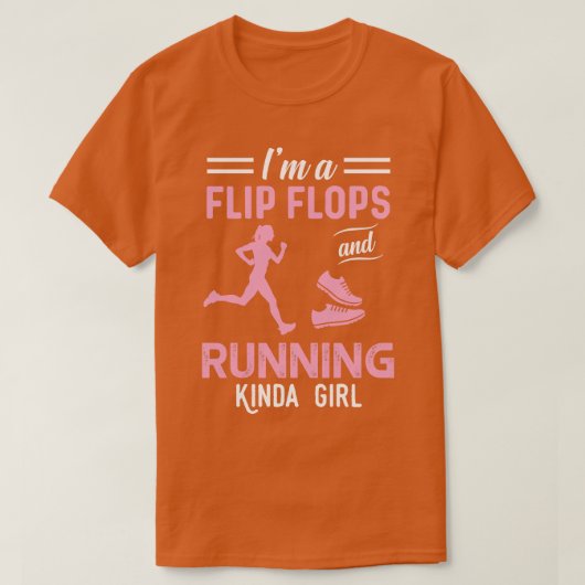 T-shirt Je Suis Un Flip Flops Et Courir Kinda Girl (Design devant)