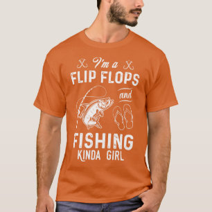 T-shirt Je Suis Un Flip Flops Et Pêche Kinda Girl