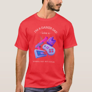 T-shirt Je suis un gamer papa comme un papa normal, mais G
