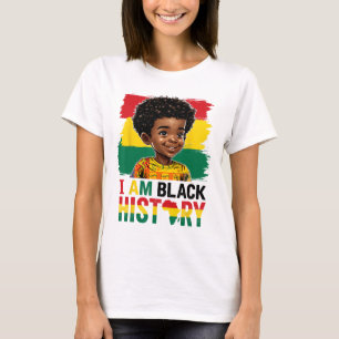 T-shirt Je suis un garçon afro d'histoire noire Prince Lit