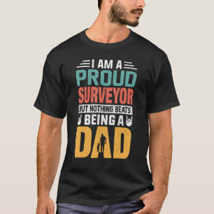 T-shirt Je suis un géomètre fier d'être un papa Pères