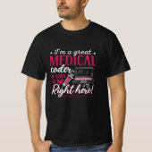 T-shirt Je suis un grand programmeur de codage ICD Coder M (Devant)