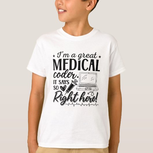 T-shirt Je suis un grand programmeur de Coder Médicale (Devant)