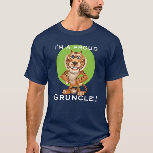 T-shirt "Je suis un Gruncle fier !" avec le tigre de (Devant)