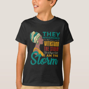 T-shirt Je Suis Un Historique Africain Noir À La Tempête
