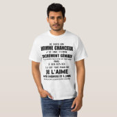 T-shirt je suis un homme chanceux j'ai une femme sacrément (Devant entier)