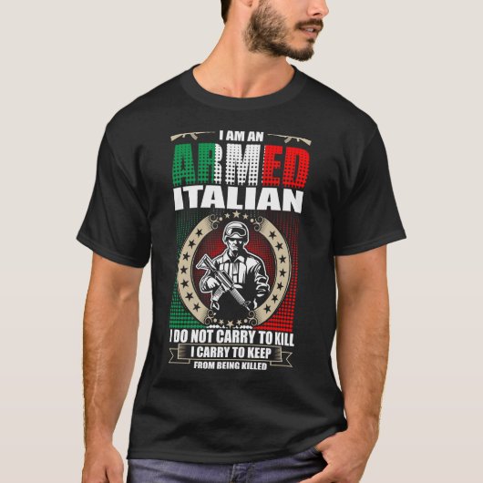 T-shirt Je Suis Un Italien Armé (Devant)