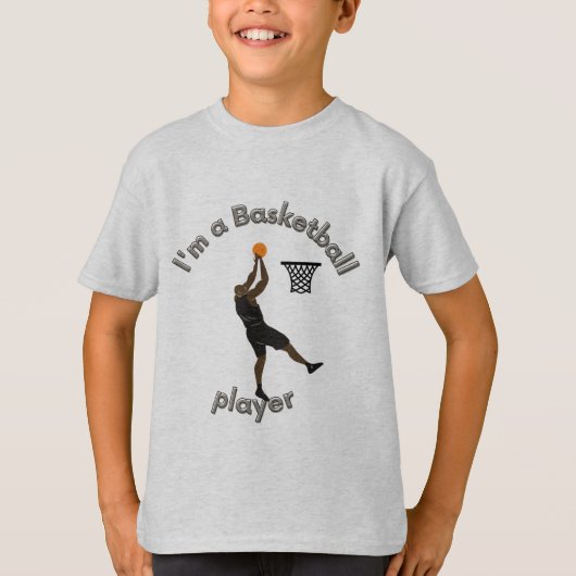 T-shirt Je suis un joueur de basket (Devant)