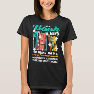 T-shirt Je suis un livre Nerd livre livre livre livre
