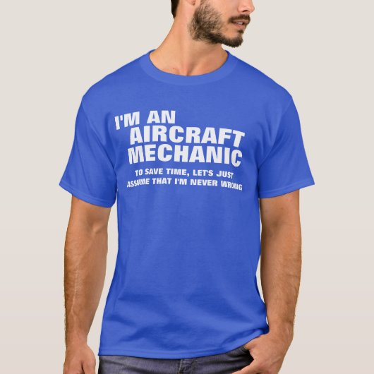 T-shirt Je suis un mécanicien d'aviation pour épargner le (Devant)