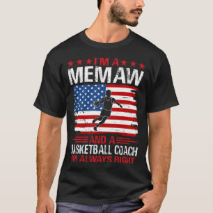 T-shirt Je suis un MEMAW et un entraîneur de basket