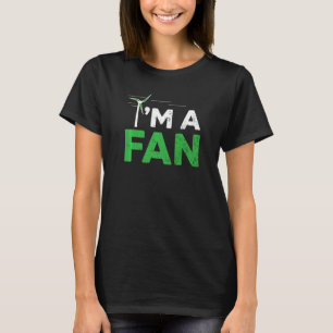 T-shirt Je suis un moulin à vent pour énergie renouvelable
