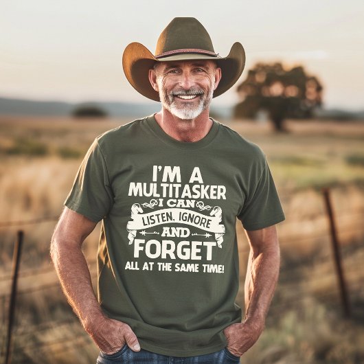 T-shirt Je suis un multitâche drôle