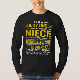 T-shirt Je Suis Un Oncle Chanceux, J'Ai Un Oncle Nièce Imb