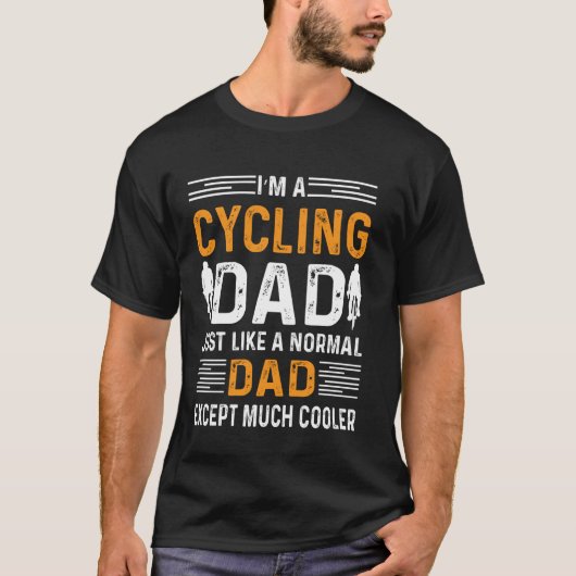 T-shirt Je suis un papa à vélo comme un Glacière normal (Devant)