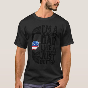 T-shirt Je suis un papa barbu comme un papa normal, mais e
