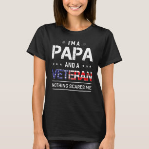 T-shirt Je Suis Un Papa Et Un Grand-Père Hommes Vétérans