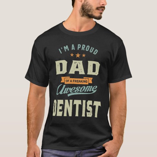 T-shirt Je suis un papa fier d'un fou fou (Devant)