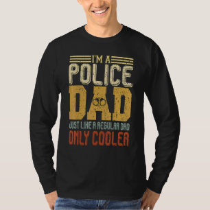 T-shirt Je Suis Un Père De La Police Fête des pères Vintag
