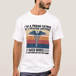 T-shirt Je suis un père fier d'un Micu génial et fou