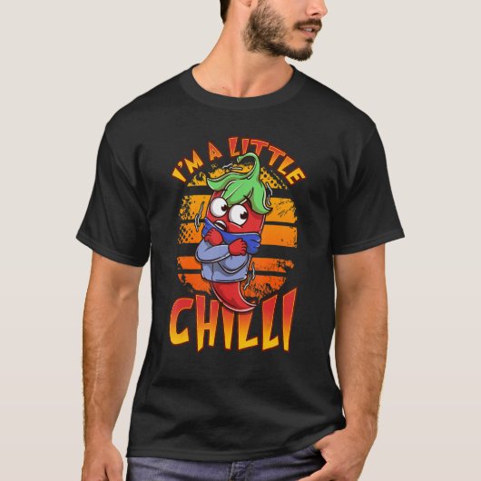 T-shirt Je Suis Un Petit Chili Pepper Chaud Fiery Sauce Fo (Devant)