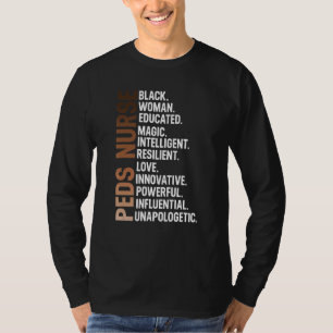 T-shirt Je Suis Un Peuple Noir Infirmière Afro Femme Histo