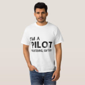 T-shirt Je suis un pilote effrayant, n'est-ce pas drôle pi (Devant entier)