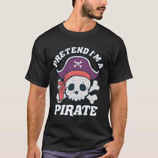 T-shirt Je suis un pirate drôle Citation d'Halloween dessi (Devant)