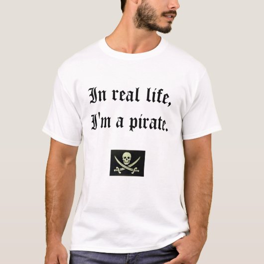 T-shirt Je suis un pirate. Jurez (Devant)