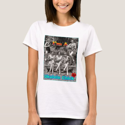 T-shirt Je suis un poussin d'ukulélé (Devant)