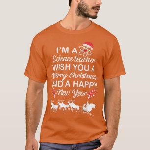 T-shirt Je suis un professeur de sciences Joyeux Noël et h