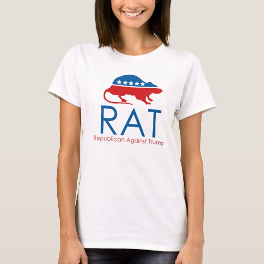 T-shirt Je suis un R.A.T : Républicain contre Trump (Devant)