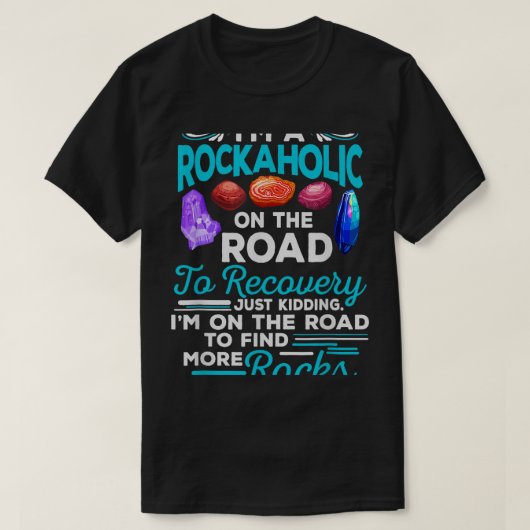 T-shirt Je Suis Un Rockaholic Sur Le Chemin De La Récupéra (Design devant)