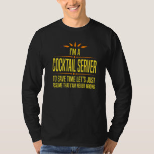 T-shirt Je suis un serveur de cocktails  