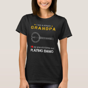 T-shirt Je Suis Un Simple Grand-Père, J'Aime Mes Petits-En