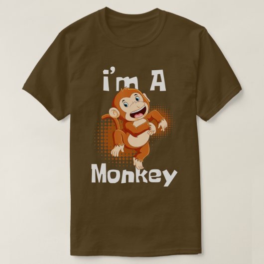 T-shirt Je suis un singe Safari Zoo Amoureux des animaux P (Design devant)