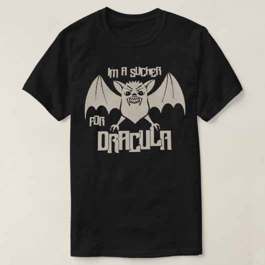 T-shirt Je suis un suceur pour Dracula (Design devant)