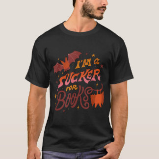 T-shirt Je Suis Un Sucker Pour Les Livres Halloween