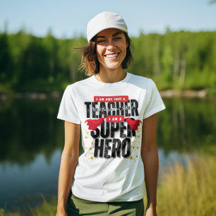 T-shirt Je suis un super-héros Professeur Remerciement bla