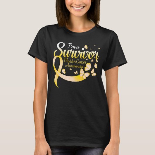 T-shirt Je suis un survivant Bladder Cancer Sensibilisatio (Devant)