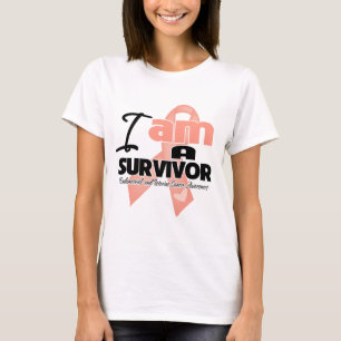 T-shirt Je suis un survivant - Cancer utérin