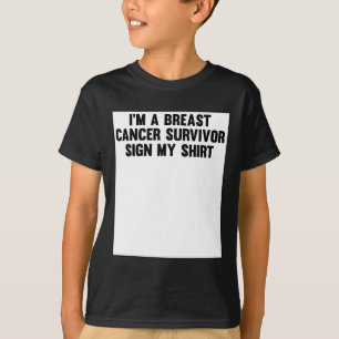 T-shirt Je Suis Un Survivant Du Cancer Du Sein Signer Mes