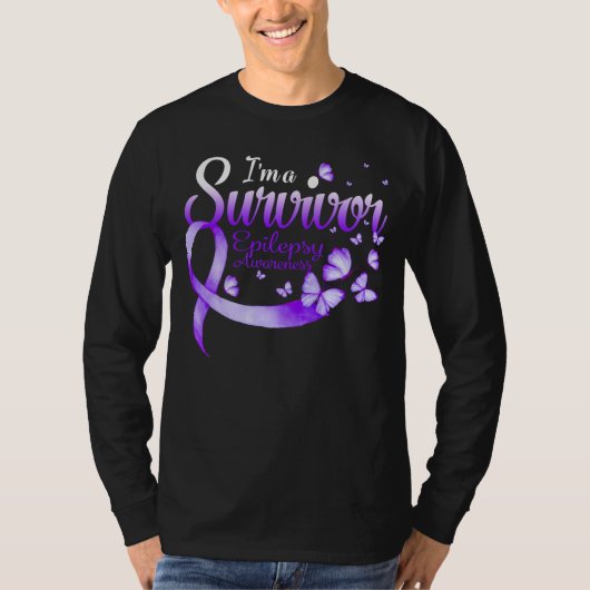 T-shirt Je suis Un Survivant Epilepsie Sensibilisation Pap (Devant)