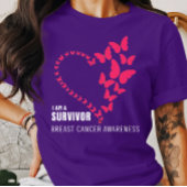 T-shirt Je Suis Un Survivant Sensibilisation Au Cancer Du 