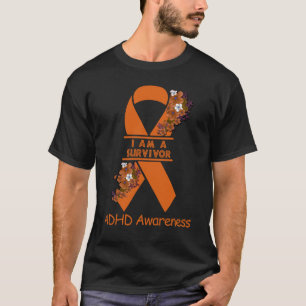 T-shirt Je Suis Un Survivant Sensibilisation TDAH