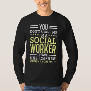 T-shirt Je suis un travailleur social Emploi Profession Bi