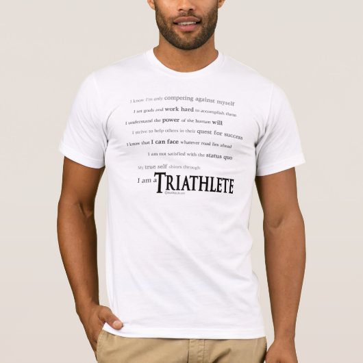 T-shirt Je suis un Triathlete (Devant)