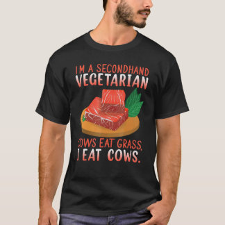 T-shirt Je suis un végétarien végan de seconde main