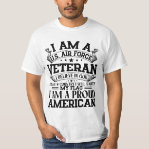T-SHIRT JE SUIS UN VÉTÉRAN DE LA FORCE AÉRIENNE AMÉRIC