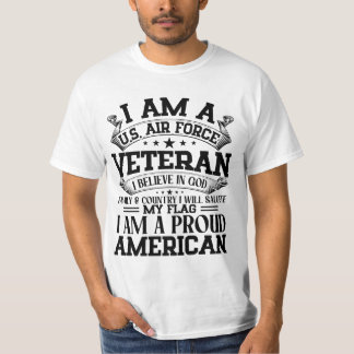 T-SHIRT JE SUIS UN VÉTÉRAN DE LA FORCE AÉRIENNE AMÉRICAINE